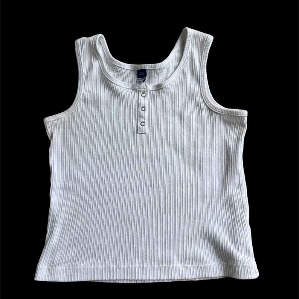 Old Navy Girls White Tank Top- Girls XL (14-16)